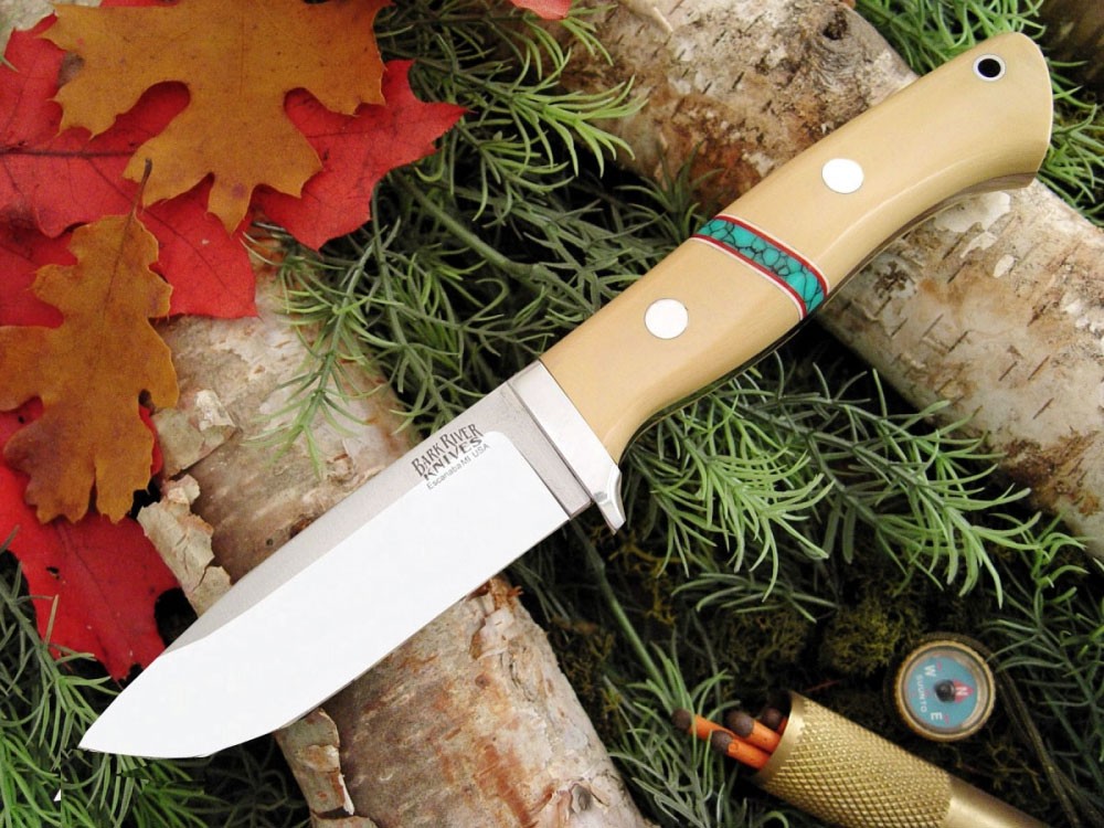 Охотничий нож Bark River Drop Point Hunter AIM Turquoise Spacers Охотничий нож Bark River Drop Point Hunter AIM Turquoise Spacers