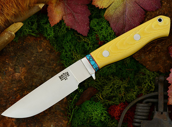 Охотничий нож Bark River Gameskeeper Antique Ivory Micarta Turquoise Spacers Охотничий нож Bark River Gameskeeper Antique Ivory Micarta Turquoise Spacers