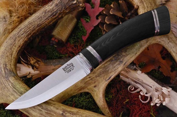 Нож охотничий Bark River Scandi Black Canvas Micarta Black Paper Spacer Нож охотничий Bark River Scandi Black Canvas Micarta Black Paper Spacer