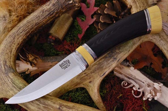 Нож охотничий Bark River Scandi Black Canvas Micarta Ivory Spacer Нож охотничий Bark River Scandi Black Canvas Micarta Ivory Spacer