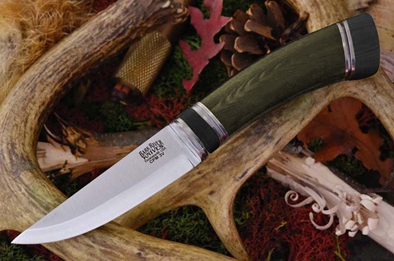 Нож охотничий Bark River Scandi Green Linen Micarta Black Paper Spacer Нож охотничий Bark River Scandi Green Linen Micarta Black Paper Spacer