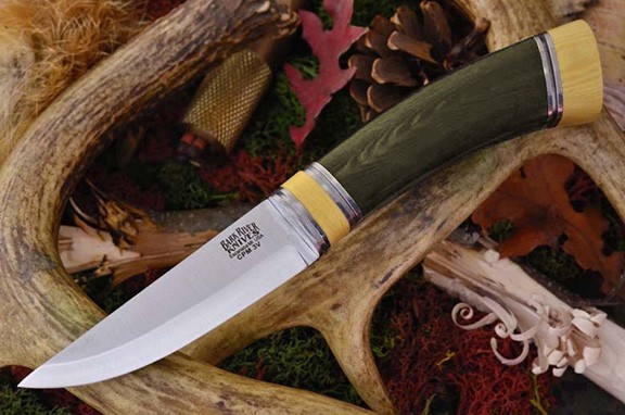 Нож охотничий Bark River Scandi Green Linen Micarta Ivory Spacer Нож охотничий Bark River Scandi Green Linen Micarta Ivory Spacer