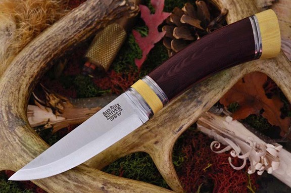 Нож охотничий Bark River Scandi Maroon Linen Micarta Ivory Spacer Нож охотничий Bark River Scandi Maroon Linen Micarta Ivory Spacer