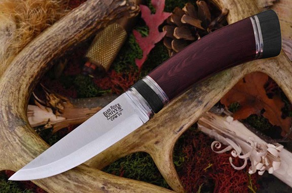 Нож охотничий Bark River Scandi Maroon Linen Micarta Black Paper Spacer Нож охотничий Bark River Scandi Maroon Linen Micarta Black Paper Spacer