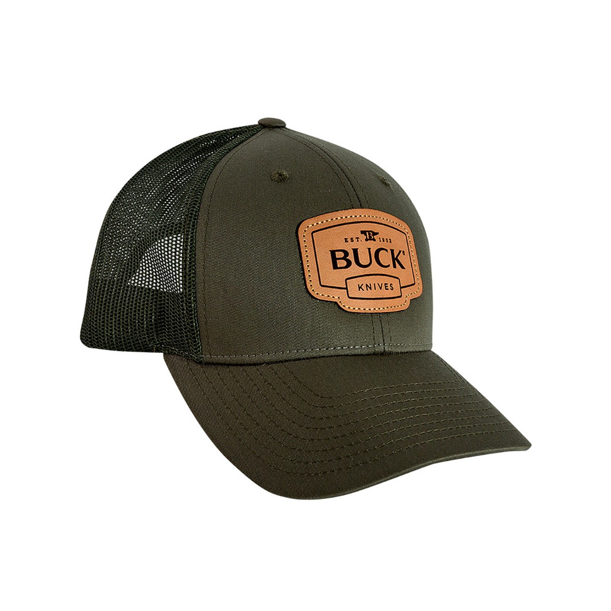 Бейсболка Buck OD Green Leather Patch Cap 89139 Бейсболка Buck OD Green Leather Patch Cap 89139