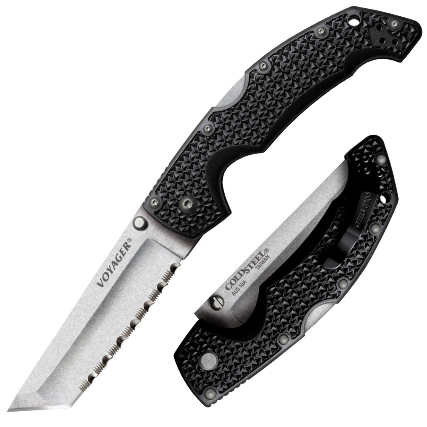 Складной нож Cold Steel 29ATS Voyager Large Tanto Serrated Edge Складной нож Cold Steel 29ATS Voyager Large Tanto Serrated Edge