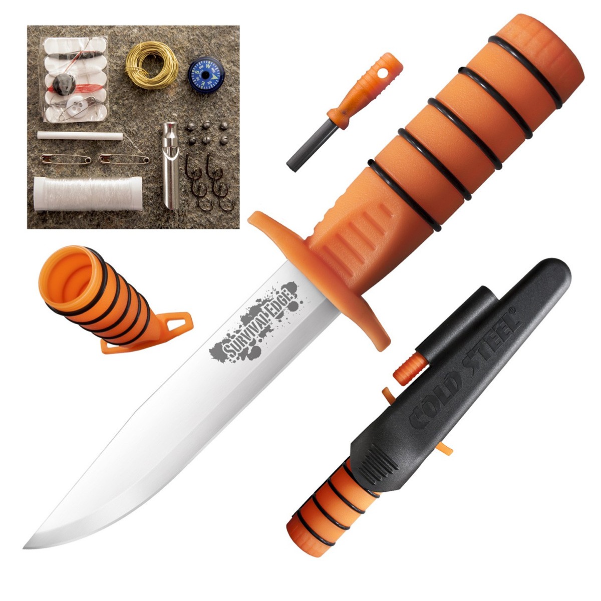 Нож выживания Cold Steel Survival Edge Orange 80PH Нож выживания Cold Steel Survival Edge Orange 80PH