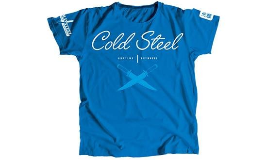 Футболка женская Cold Steel TK3 Cursive Blue Tee Shirt Woman Футболка женская Cold Steel TK3 Cursive Blue Tee Shirt Woman