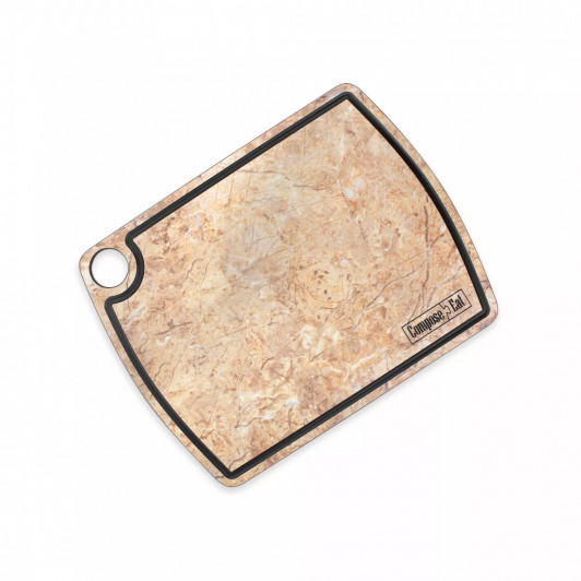 Доска разделочная композитная c желобом ComposeEat DRJ2902250431KL6 оникс светлый , 29х22см Доска разделочная композитная c желобом ComposeEat DRJ2902250431KL6 оникс светлый , 29х22см