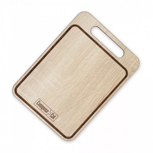 Доска разделочная композитная с желобом ComposeEat DRJ2401742086OA4 24x18 см, дуб светлый Доска разделочная композитная с желобом ComposeEat DRJ2401742086OA4 24x18 см, дуб светлый