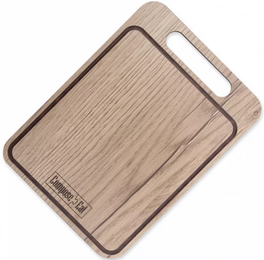 Доска разделочная композитная с желобом ComposeEat DRJ2401742094OA4 24x18 см, дуб натуральный Доска разделочная композитная с желобом ComposeEat DRJ2401742094OA4 24x18 см, дуб натуральный