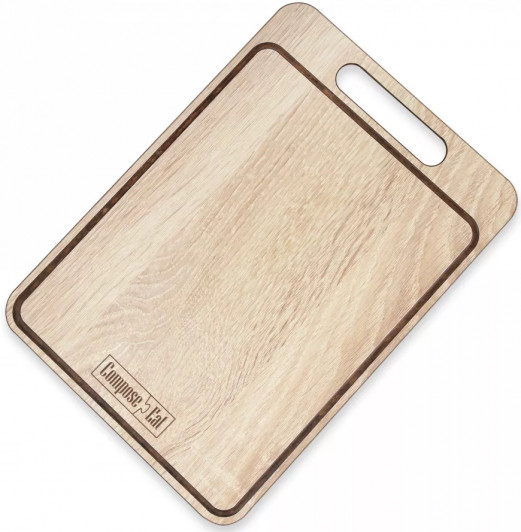 Доска разделочная композитная с желобом ComposeEat DRJ2902052086OA4 29x20 см, дуб светлый Доска разделочная композитная с желобом ComposeEat DRJ2902052086OA4 29x20 см, дуб светлый