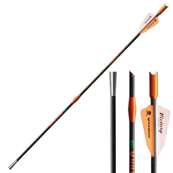 Стрела арбалетная карбоновая Victory Voodoo 22" Half Moon Nock Ek Archery/Poe Lang Стрела арбалетная карбоновая Victory Voodoo 22" Half Moon Nock Ek Archery/Poe Lang