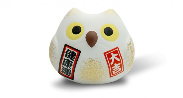 Манеки неко Сова Hatamoto MS-02, 5см, ручная работа, белая, (made in Japan) Манеки неко Сова Hatamoto MS-02, 5см, ручная работа, белая, (made in Japan)