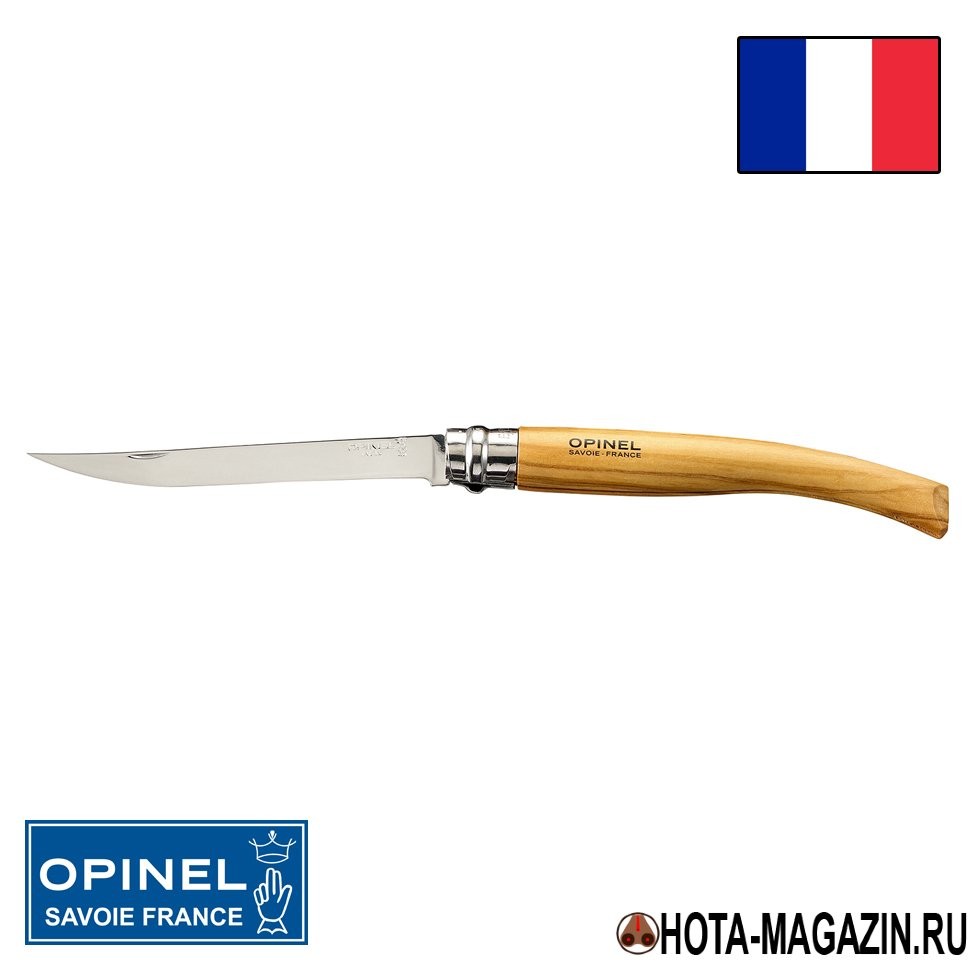 Филейный нож Opinel Effile Inox 12 (оливковое дерево), 12 см. Филейный нож Opinel Effile Inox 12 (оливковое дерево), 12 см.
