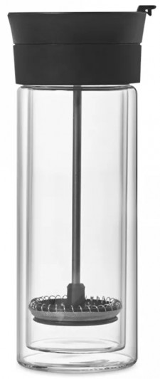 Френч - пресс термоколба с двойными стенками ADHOC THERMO-GLASS TT25, объем 300 мл, 19,5х7 см Френч - пресс термоколба с двойными стенками ADHOC THERMO-GLASS TT25, объем 300 мл, 19,5х7 см