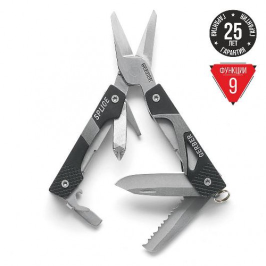 Мультитул Gerber Splice Pocket Tool, (1019241), 9 функциий Мультитул Gerber Splice Pocket Tool, (1019241), 9 функциий