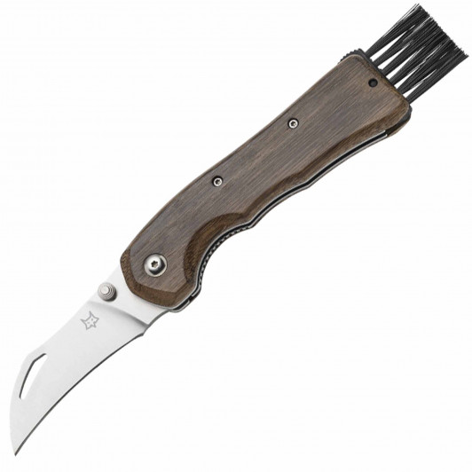 Грибной складной нож со складной щеточкой Fox Knives Spora FX-409, 6.5 см Грибной складной нож со складной щеточкой Fox Knives Spora FX-409, 6.5 см