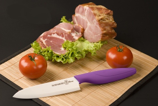 Шеф нож керамический Hatamoto Home HC150W-PUR, 15 см. Шеф нож керамический Hatamoto Home HC150W-PUR, 15 см.