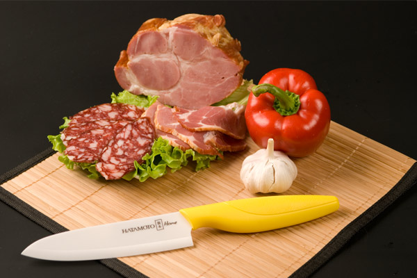 Шеф нож керамический Hatamoto Home HC150W-YEL, 15 см. Шеф нож керамический Hatamoto Home HC150W-YEL, 15 см.