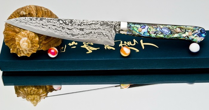 Кухонный нож Hiroo Itou Petty mi-pe1, 145 мм. Кухонный нож Hiroo Itou Petty mi-pe1, 145 мм.