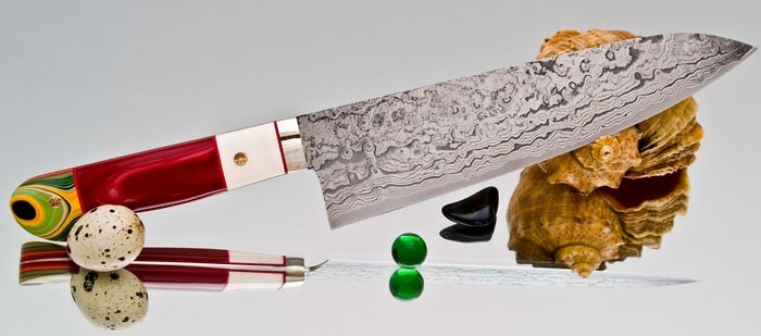 Кухонный нож Hiroo Itou Сантоку mi-sa1, 190 мм. Кухонный нож Hiroo Itou Сантоку mi-sa1, 190 мм.