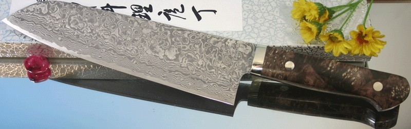 Кухонный нож Hiroo Itou Сантоку mi-sa84, 195 мм. Кухонный нож Hiroo Itou Сантоку mi-sa84, 195 мм.