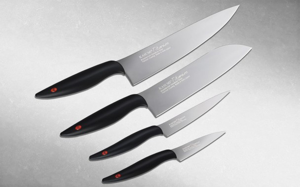 Набор Kasumi Titanium 4 - CHEF из 4 кухонных ножей Набор Kasumi Titanium 4 - CHEF из 4 кухонных ножей