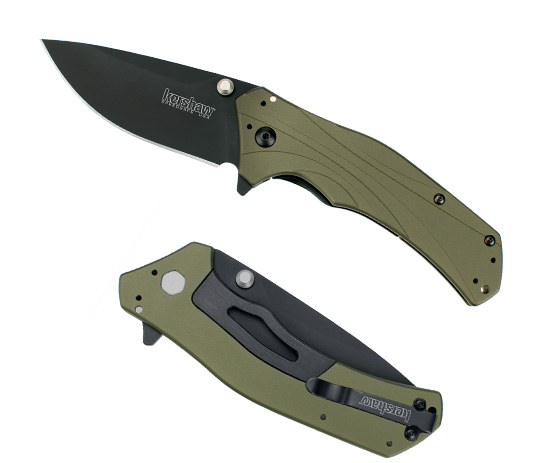 Полуавтоматический нож Kershaw Knockout Olive-and-Black 1870OLBLK Полуавтоматический нож Kershaw Knockout Olive-and-Black 1870OLBLK