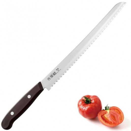 Кухонный нож для хлеба Shimomura SKU-105, сталь нержавеющая DSR1K6, лезвие 21 см., Япония Кухонный нож для хлеба Shimomura SKU-105, сталь нержавеющая DSR1K6, лезвие 21 см., Япония