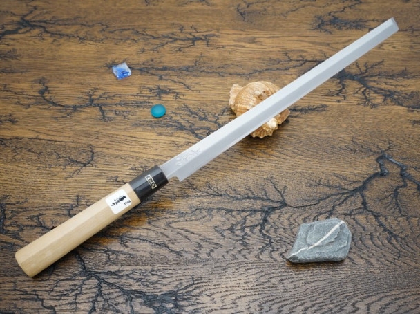 Кухонный нож Fujiwara Kanefusa, серия FKJ, Takobiki 330мм, White steel, арт. FKJ-18-W Кухонный нож Fujiwara Kanefusa, серия FKJ, Takobiki 330мм, White steel, арт. FKJ-18-W