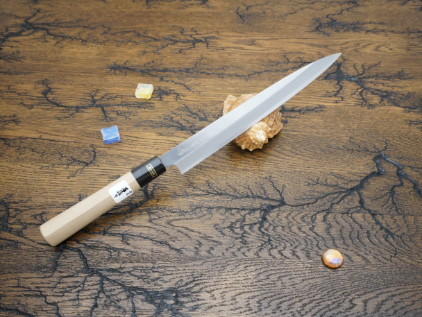 Кухонный нож Fujiwara Kanefusa, серия FKJ, Yanagiba 240мм, White steel, арт. FKJ-10-W Кухонный нож Fujiwara Kanefusa, серия FKJ, Yanagiba 240мм, White steel, арт. FKJ-10-W