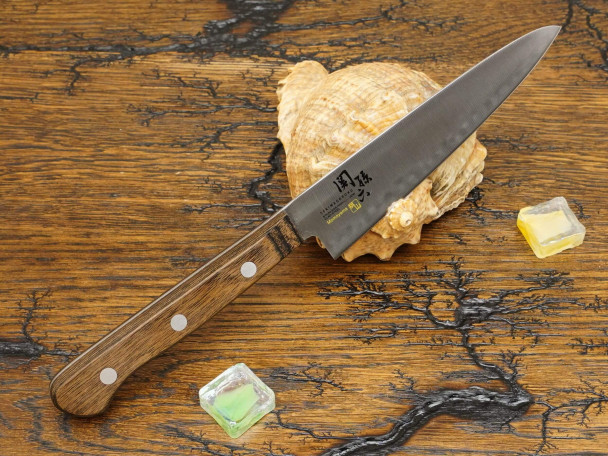 Кухонный нож KAI Momoyama Petty AE-5150, нержавеющая сталь 420НС, лезвие 12 см. Кухонный нож KAI Momoyama Petty AE-5150, нержавеющая сталь 420НС, лезвие 12 см.