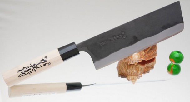Кухонный нож Kajibee Shirogami Kurouchi Nakiri 165 мм Кухонный нож Kajibee Shirogami Kurouchi Nakiri 165 мм