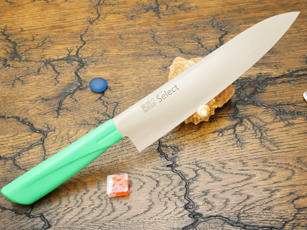 Кухонный нож Kanetsugu Color Select, Chef, Green 3015-GR 210 мм Кухонный нож Kanetsugu Color Select, Chef, Green 3015-GR 210 мм
