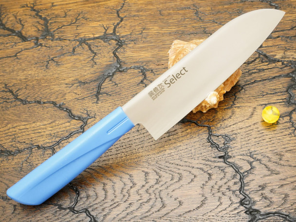 Кухонный нож Kanetsugu Color Select, Santoku, Blue 3013-BL, 165 мм Кухонный нож Kanetsugu Color Select, Santoku, Blue 3013-BL, 165 мм