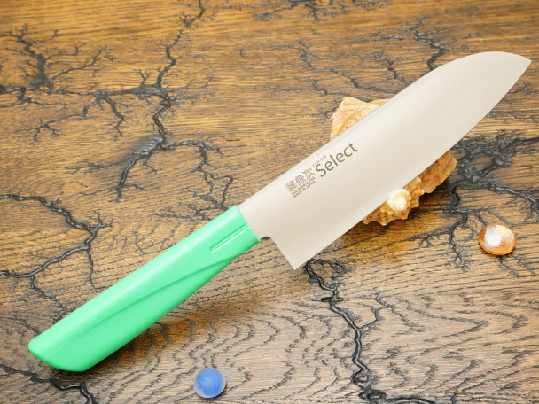Кухонный нож Kanetsugu Color Select, Santoku, Green 3013-GR, 165 мм Кухонный нож Kanetsugu Color Select, Santoku, Green 3013-GR, 165 мм