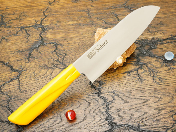Кухонный нож Kanetsugu Color Select, Santoku, Yellow 3013-YL, 165 мм Кухонный нож Kanetsugu Color Select, Santoku, Yellow 3013-YL, 165 мм