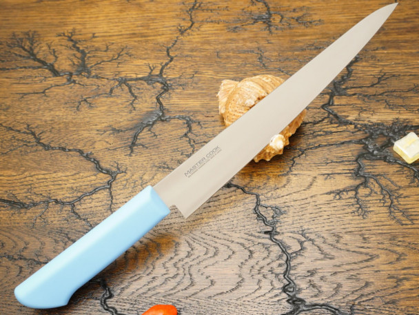 Кухонный нож Kataoka, серия Master Cook, Sujihiki 240мм, Blue, арт. MCSK240M Кухонный нож Kataoka, серия Master Cook, Sujihiki 240мм, Blue, арт. MCSK240M