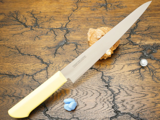 Кухонный нож Kataoka, серия Master Cook, Sujihiki 240мм, Yellow, арт. MCSK240Y Кухонный нож Kataoka, серия Master Cook, Sujihiki 240мм, Yellow, арт. MCSK240Y