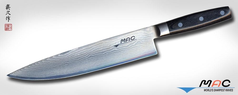 Кухонный нож MAC, серии Damascus, DA-BK-240, Chef 240 мм. Кухонный нож MAC, серии Damascus, DA-BK-240, Chef 240 мм.