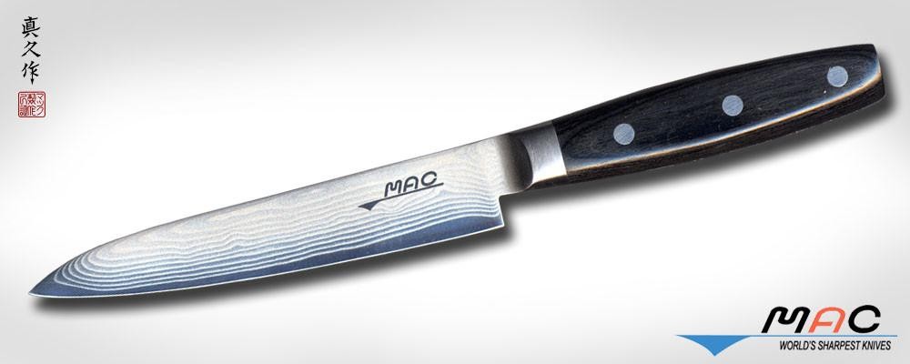 Универсальный кухонный нож MAC, серии Damascus, DA-PK-135, 135 мм. Универсальный кухонный нож MAC, серии Damascus, DA-PK-135, 135 мм.