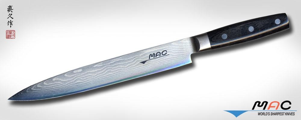 Кухонный нож MAC, серии Damascus, DA-SL-240, Slicer 240 мм. Кухонный нож MAC, серии Damascus, DA-SL-240, Slicer 240 мм.