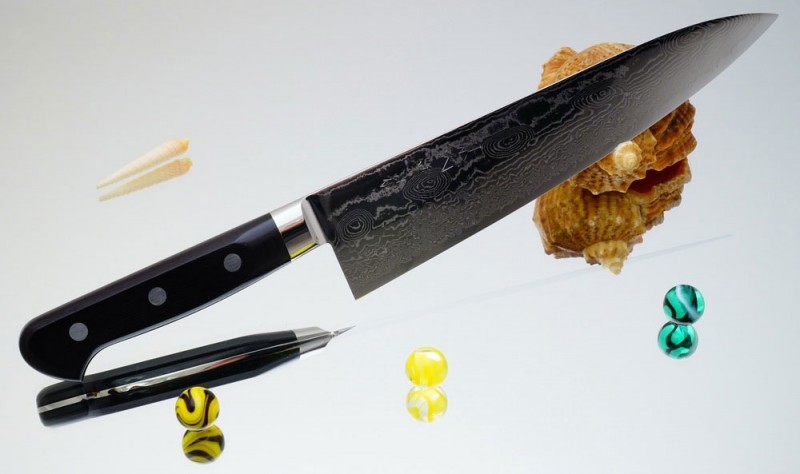 Кухонный нож RYUSEN Bonten-Unryu Gyuto BU-105, 180 мм. Кухонный нож RYUSEN Bonten-Unryu Gyuto BU-105, 180 мм.