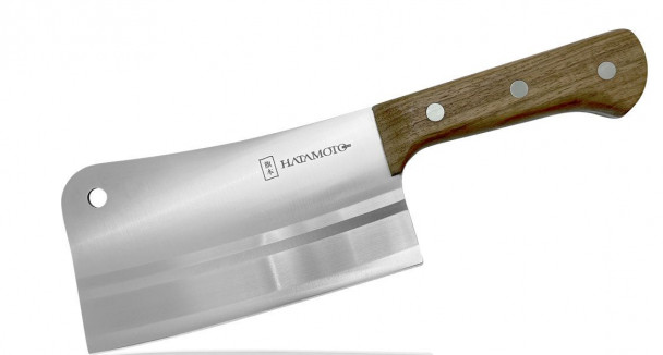 Кухонный топорик для рубки мяса и костей Hatamoto HN-HH190,лезвие 18,5 см, сталь SUS420J2 Кухонный топорик для рубки мяса и костей Hatamoto HN-HH190,лезвие 18,5 см, сталь SUS420J2