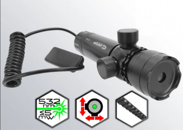 Лазерный целеуказатель с выносной кнопкой (зеленый), Centershot MGL-014 Лазерный целеуказатель с выносной кнопкой (зеленый), Centershot MGL-014