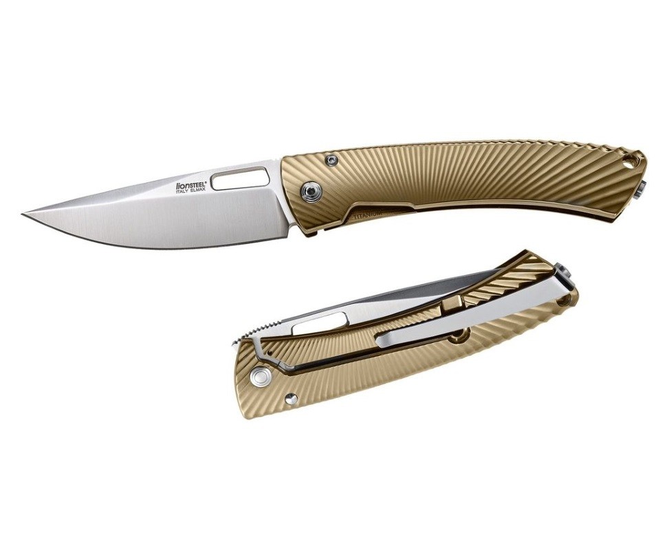 Складной нож Lionsteel TiSpine Shine Gold TS1 BS Складной нож Lionsteel TiSpine Shine Gold TS1 BS
