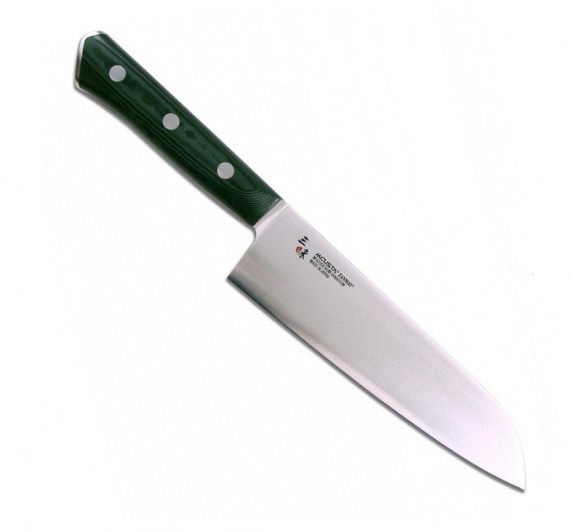 Кухонный нож Сантоку Mcusta Zanmai Forest HBG-6003M, 180 мм. Кухонный нож Сантоку Mcusta Zanmai Forest HBG-6003M, 180 мм.
