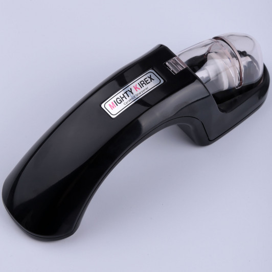 Механическая точилка для ножей c керамическими роликами Shimomura Mighty Kirex CT18-BL, 170х50х50 мм, черная Механическая точилка для ножей c керамическими роликами Shimomura Mighty Kirex CT18-BL, 170х50х50 мм, черная