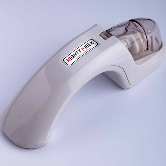 Механическая точилка для ножей c керамическими роликами Shimomura Mighty Kirex CT18-W, белая Механическая точилка для ножей c керамическими роликами Shimomura Mighty Kirex CT18-W, белая